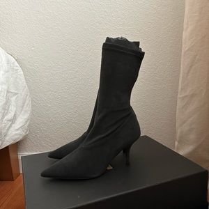 Yeezy season 5 suede mid calf boots graphite